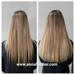 Anna Lamber - Straight Blond Hair Extensions