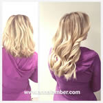 Anna Lamber - Wavy Blond Hair Extensions
