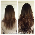Anna Lamber - Wavy Brown Hair Extensions