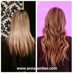 Anna Lamber - Dark Blond Wavy Extensions