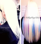 Ashley Grey Salon: Multi color Aqua Tape Extensions