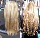 Ashley Grey Salon: Blonde hair extension back