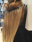 Hairloom - during hair extension application