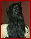 Beauty Lounge medium long weavy hair extensions back