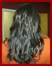 Beauty Lounge weavy black hair extensions back